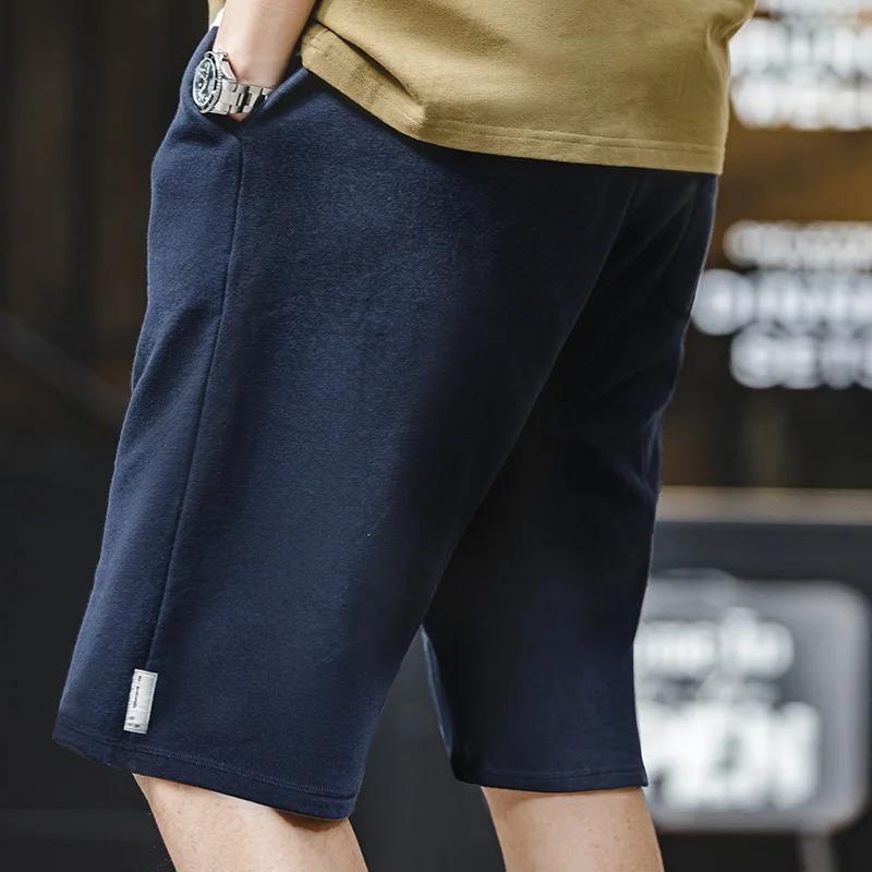 Maden-Short Vintage en Coton Gris pour Homme, Pantalon Court Décontracté, Taille artificiel astique,