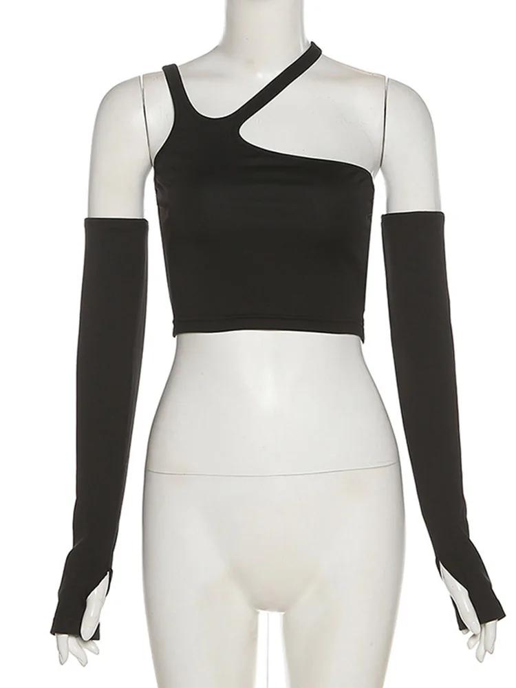 T-shirt col licou femme, streetwear, décontracté, slim, solide, manches perfectionnées, sauvage, bas