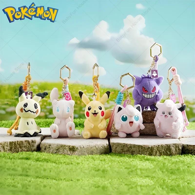 Porte-clés en peluche Pokemon original Mimikyu Gengar Snorlax Umbreon, poupées en peluche Kawaii Esp