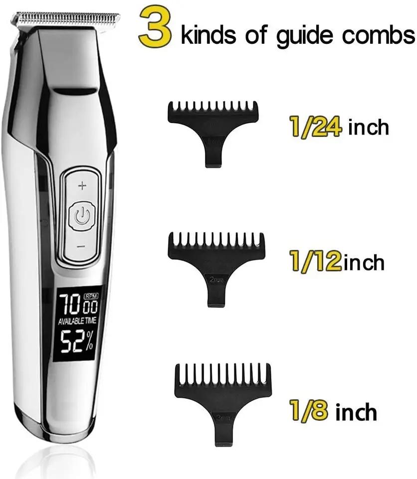 Kemei tondeuse à cheveux professionnelle tondeuse à barbe pour hommes vitesse réglable LED tondeuse 