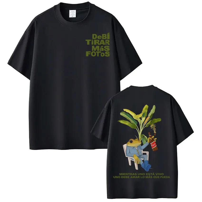 T-shirt Rapper Bad Bunny Debi Tirar Mas Fotos DTMF World Tour T-shirts Homme Femme Mode Vintage Hip 