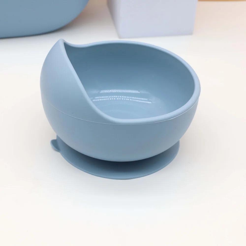 Ensemble de vaisselle en silicone pour bébé, bavoir, assiette à manger, bol avec ventouse, tasse d'e