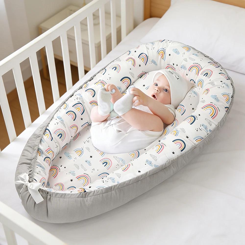 Nid de bébé pour dormir, chaise longue pour nouveau-né, en coton, respirant, réglable, berceau dans