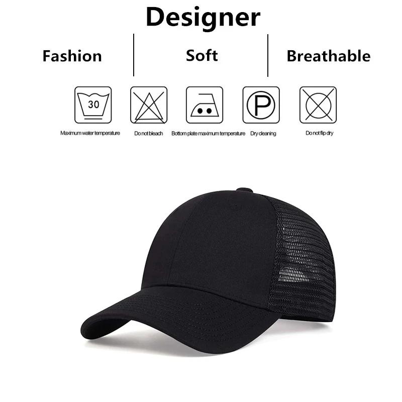 Casquette de Baseball unisexe à 8 lignes sur le bord du chapeau, chapeaux décontractés réglables pou