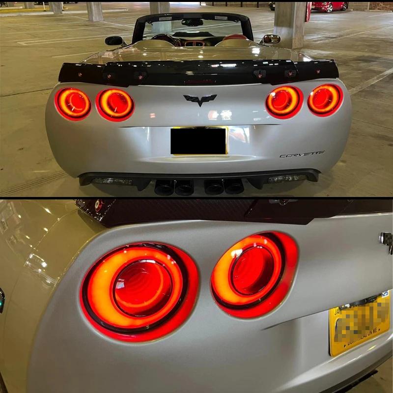 4 pièces complet LED Halo Vette feu arrière ensembles pour 2005-2013 Chevrolet Corvette C6 feu stop 