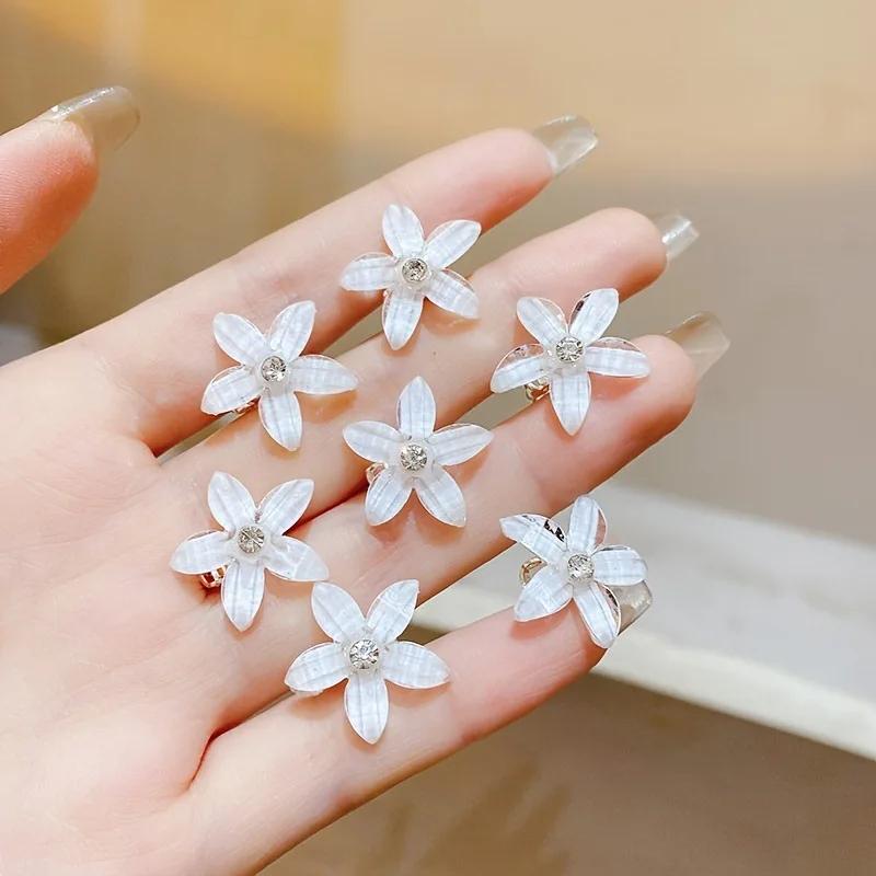Pince à cheveux tressée, 10 pièces/ensemble, petits boutons de fleurs, épingle à cheveux pour fille,