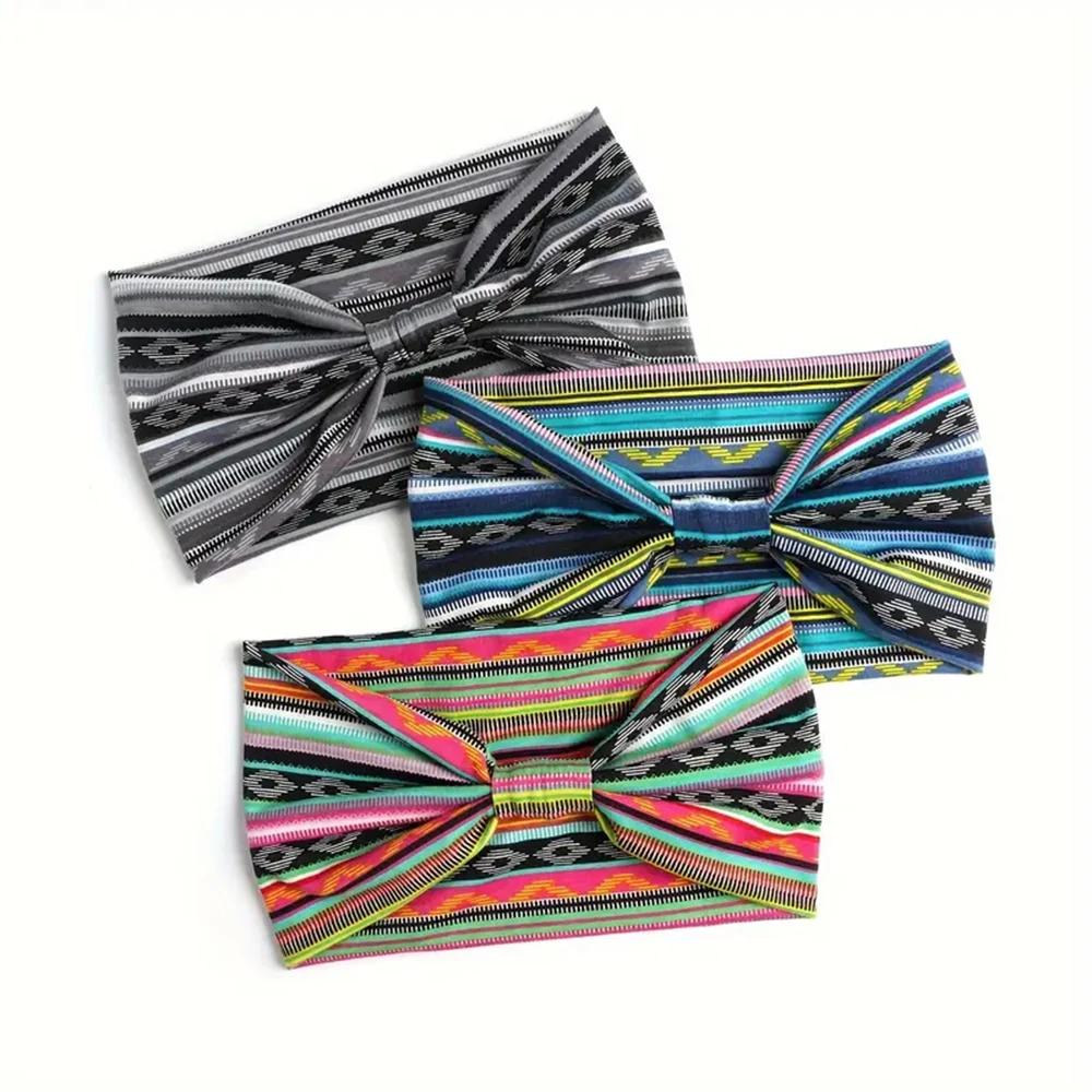 Foulard élastique de Style bohème pour femmes européennes et américaines, accessoires pour cheveux à