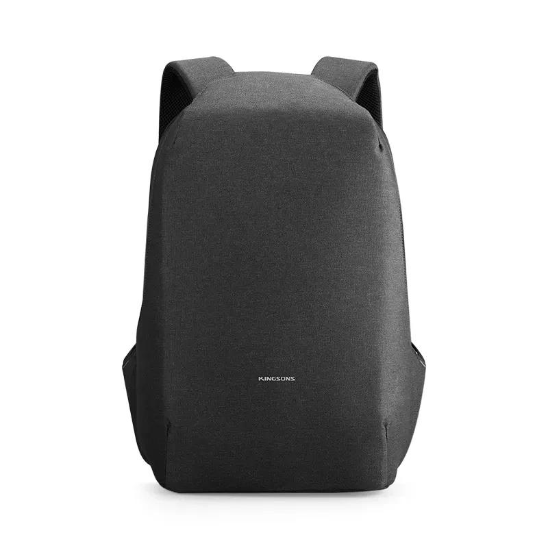 Kingsons-Sac à dos antivol pour homme, résistant à 180 °, ouvert, chargement USB, sac pour ordinateu