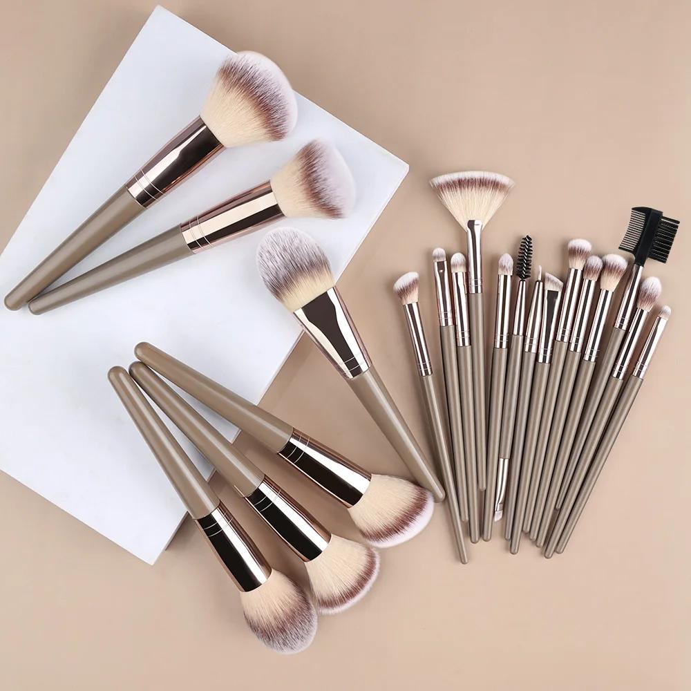 Ensemble de pinceaux de maquillage pour femme, fond de teint, fard à barrage, surligneur, doux, moel