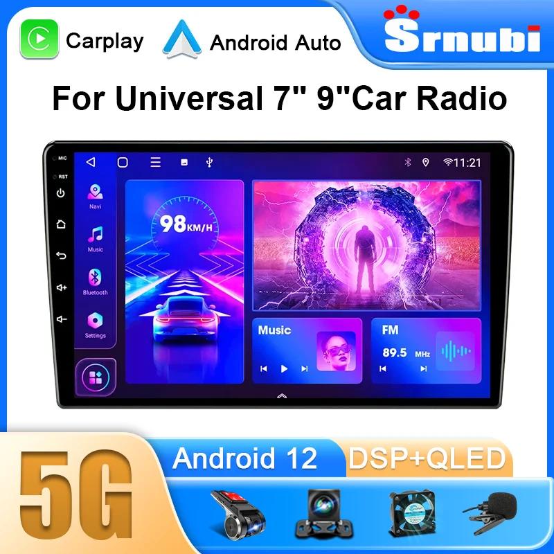Srnubi autoradio 2 Din Android 12 Auto Carplay universel 7 "9" lecteur multimédia pour Nissan Honda 