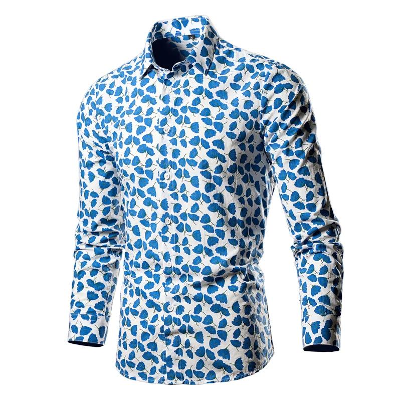 Chemise à manches longues florales pour hommes et femmes, revers à bouton unique, imprimé en 3D, gra