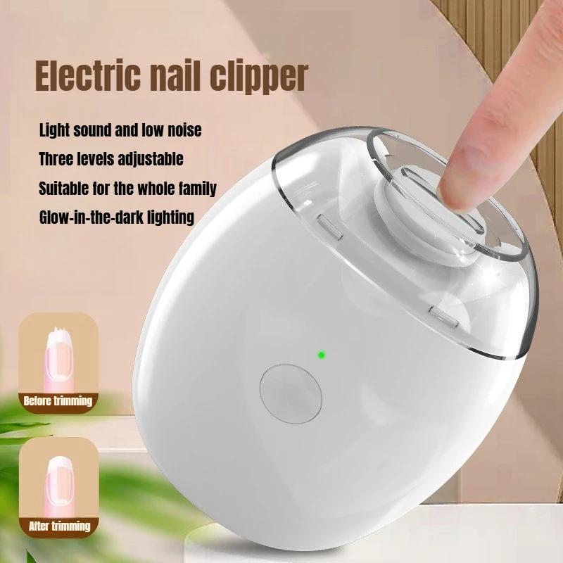 Coupe-ongles électrique 2 en 1 avec lumière LED, lime à ongles automatique, coupe-ongles pour bébé e