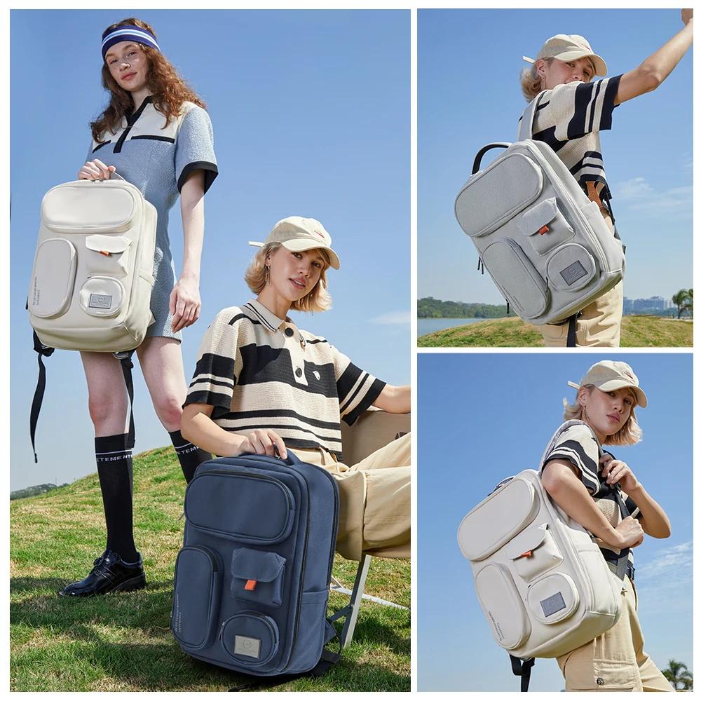 Mixi sac à dos extérieur femmes sac de voyage 18 pouces hommes sac à dos étanche ordinateur portable