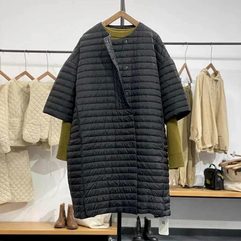 Doudounes matelassées légères pour femmes, Doudounes respirantes, Combinaison mi-longue, Quart de ma