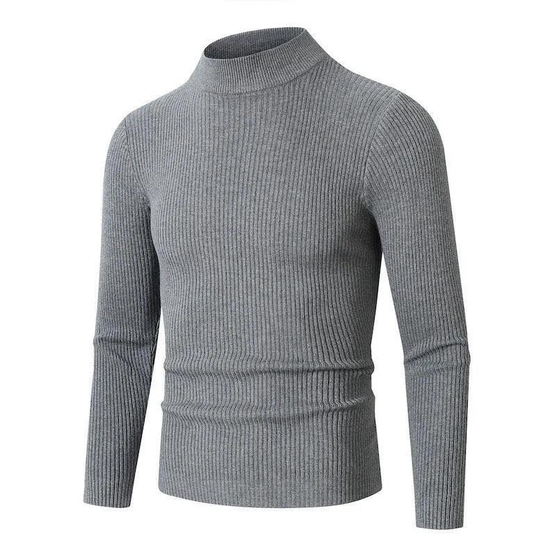 Nouveaux hommes mode faux col roulé chandails à manches longues Waem pull pull hiver coupe ajustée r