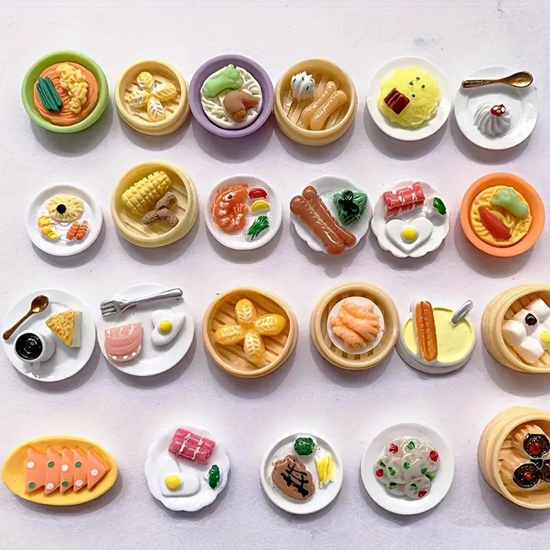 Mini jouets alimentaires en résine de Style mixte, poupée alimentaire de cuisine, Mini Statue alimen