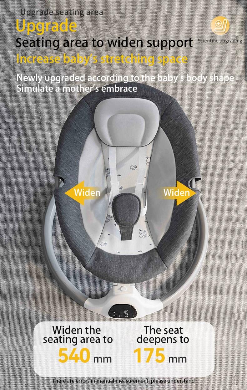 Berceau électrique pour bébé, chaise à bascule musicale Bluetooth, moustiquaire, télécommande pour n