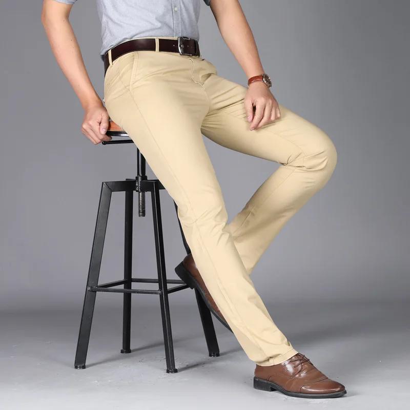 Nouveau pantalon décontracté d'été 2026 pour homme, coupe droite, poches triangulaires, fin et respi