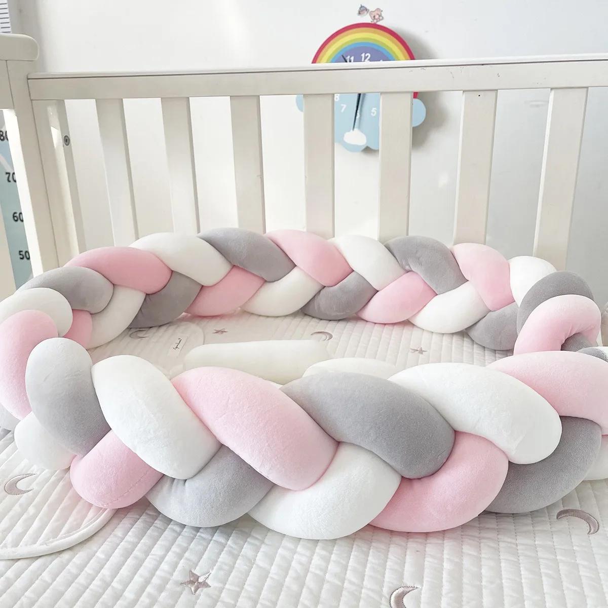 1M/2M/3M/4M bébé berceau pare-chocs protecteur lit tresse noeud coussin pour nourrissons enfants act