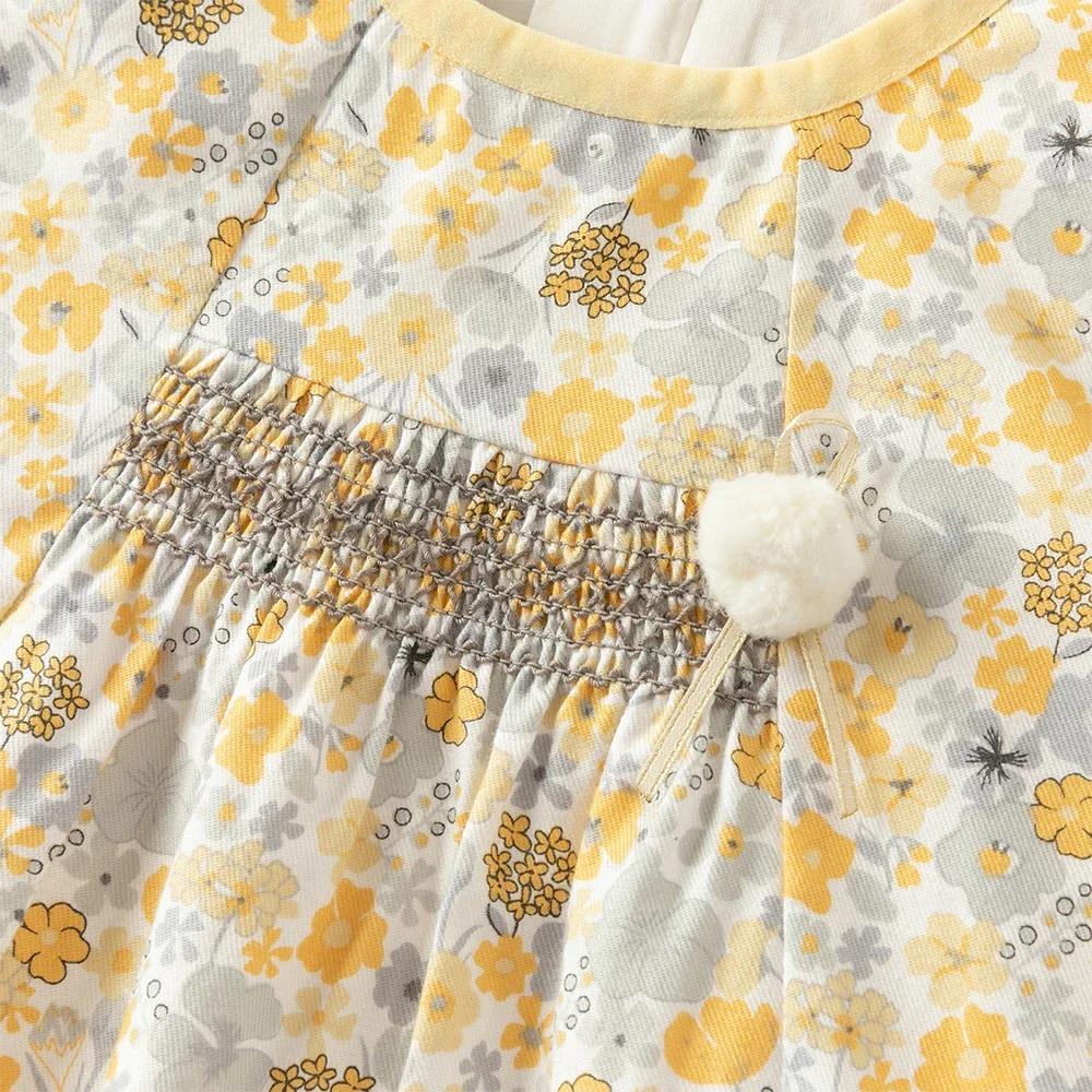 Dave Bella enfants doux mignon imprimé fleuri pantalon ensemble filles bébé automne mode décontracté