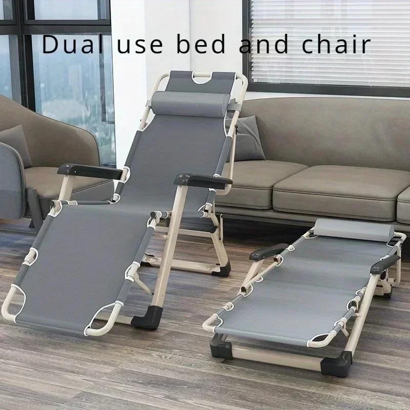 Fauteuil inclinable d'extérieur portable pour pause déjeuner, cour et plage – Chaise pliante polyval