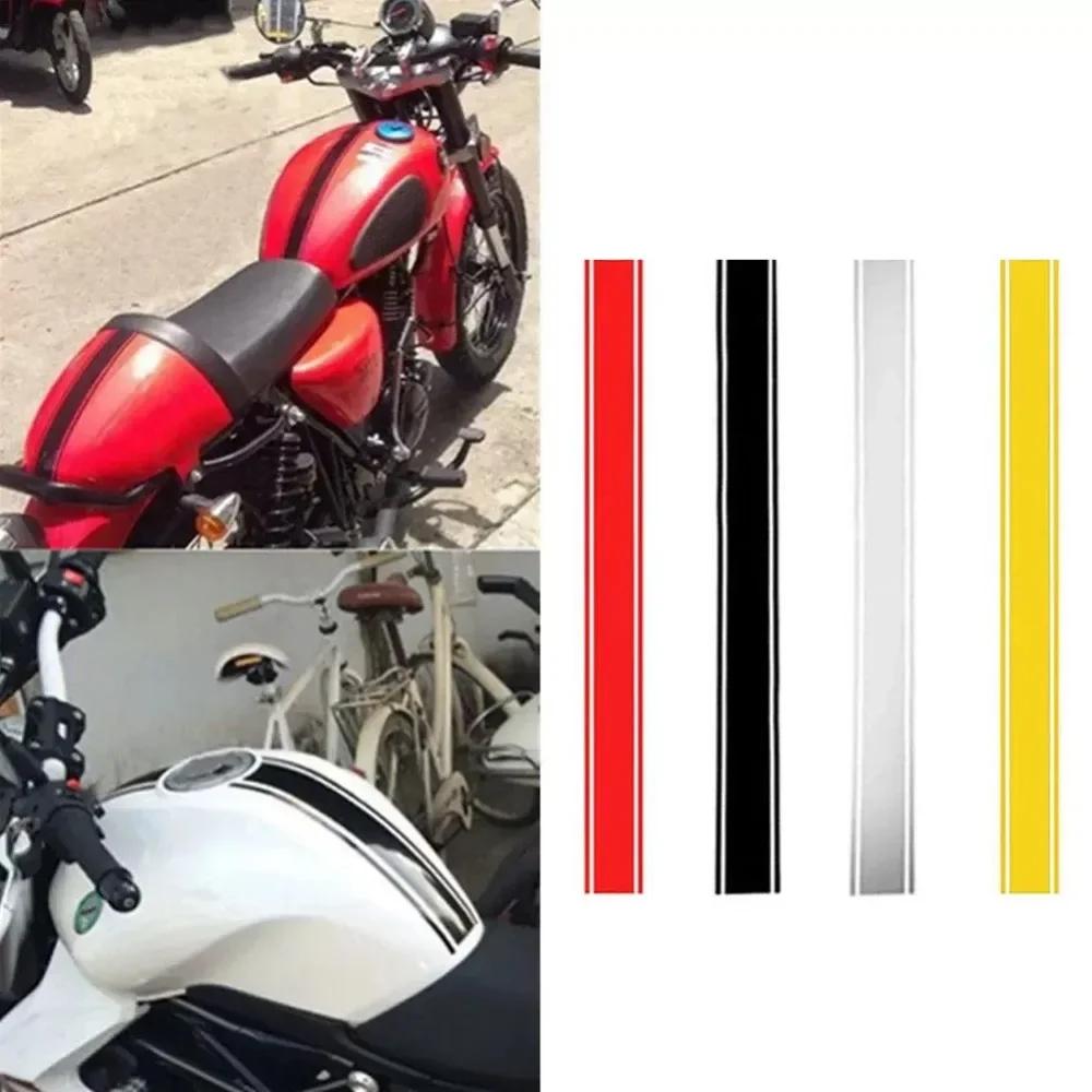 Autocollants de Moto en vinyle imperméable à rayures fines, 50CM, pour capot de réservoir de carbura