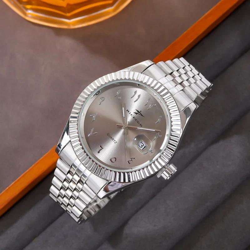 Nouveaux hommes Date montres haut de gamme de luxe calendrier décontracté en acier inoxydable affair