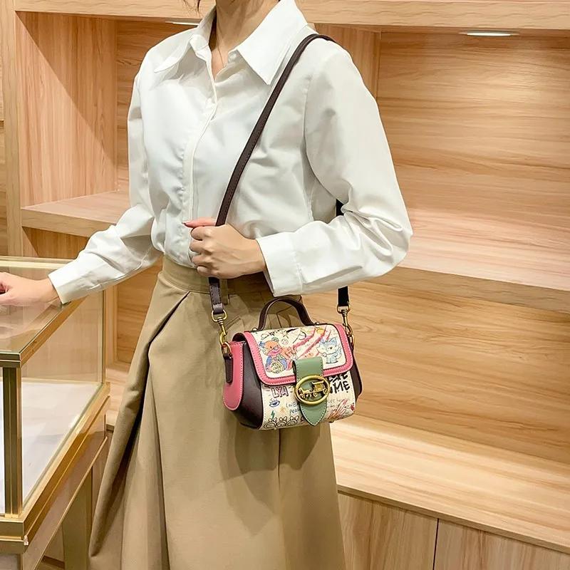 Sac à main graffiti léger pour femmes, marque de luxe, nouvelle mode haut de gamme, multifonctionnel