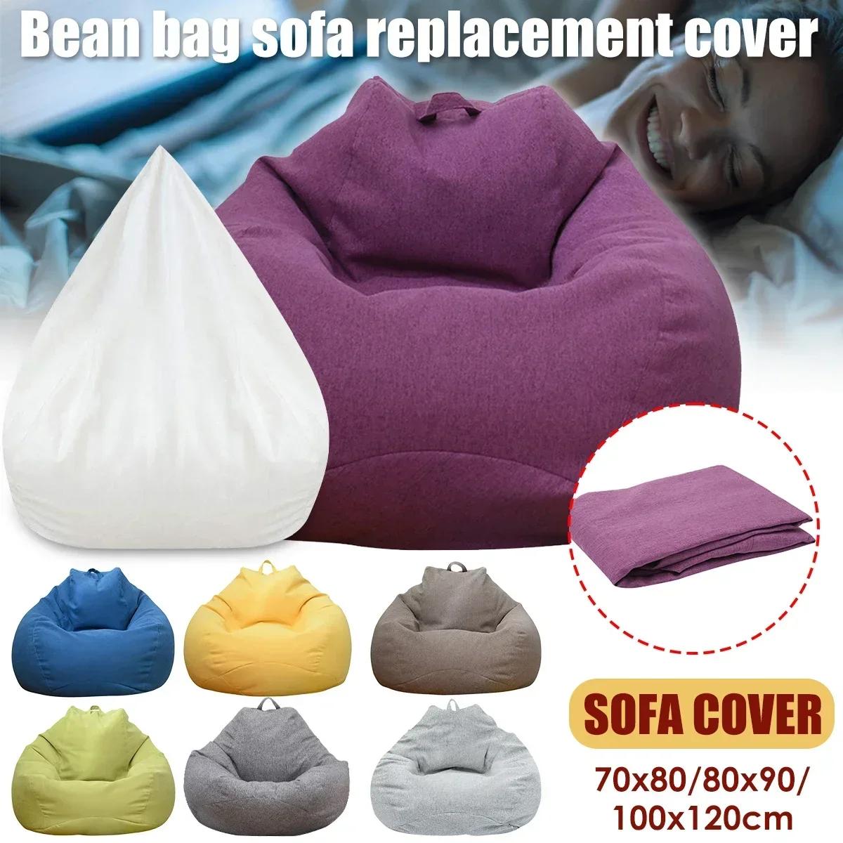 OTAUTAU grand pouf chaise housse de canapé sans remplissage paresseux siège d'angle pouf canapé a un