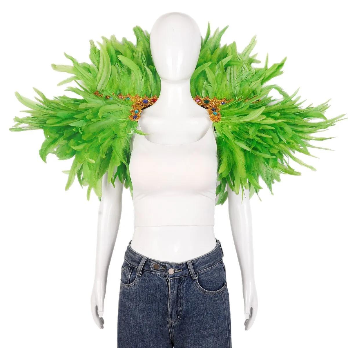 Plume châle Halloween carnaval Costume piste Performance balle gilet écharpe cape fête châle Cosplay