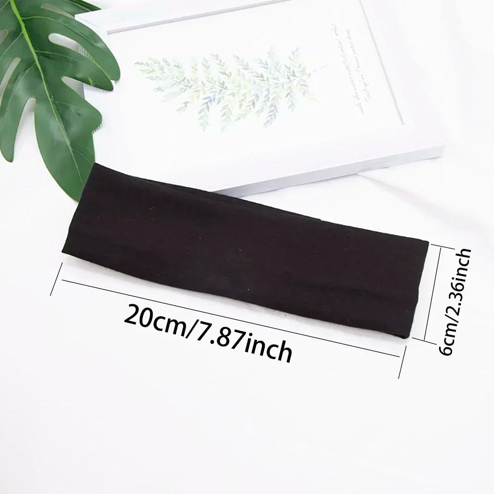 3 pièces élastiques couleur unie bandes de cheveux pour femmes et hommes bandeau course Fitness spor