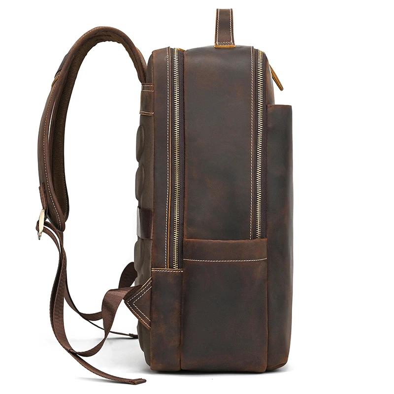 2025 nouveautés sac à dos en cuir pour voyage hommes mâle en cuir de vachette pochette d'ordinateur 