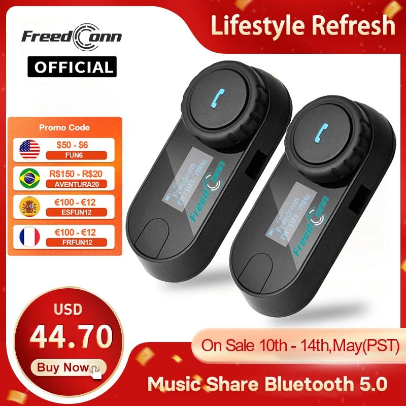 FreedConn T Com SC Bluetooth casque de moto Interphone casque écran LCD FM moto sans fil écouteur In