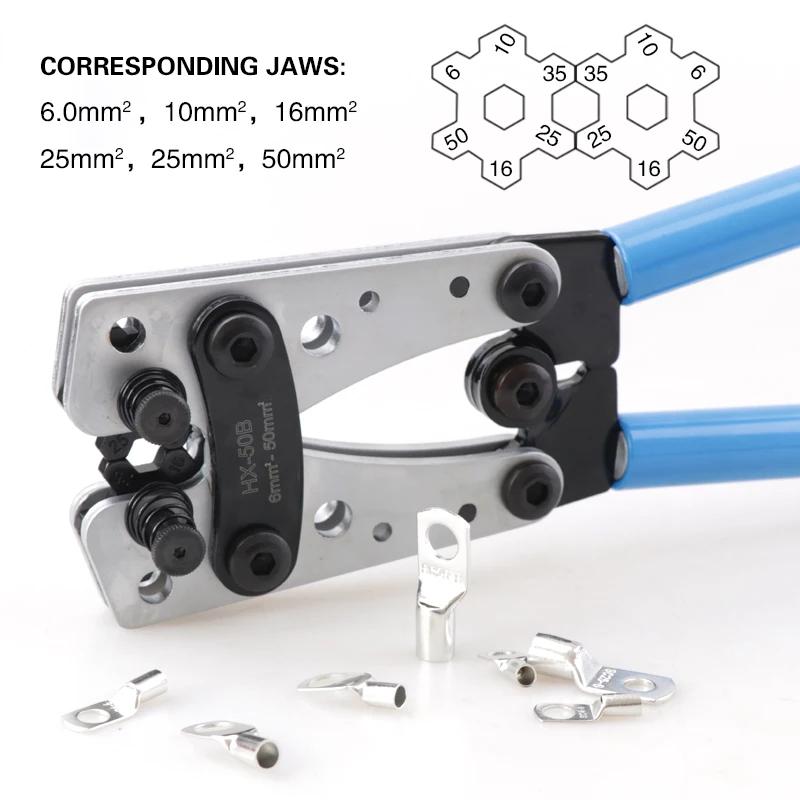Pince à sertir pour Terminal de Tube, outil de sertissage hexagonal, multi-outils, cosse de câble de