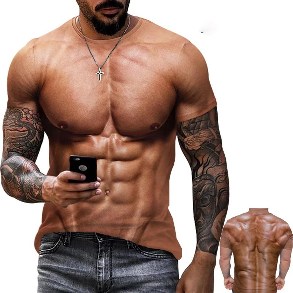 T-shirt manches courtes pour hommes, tendance de la mode d'été, créativité personnalisée, impression