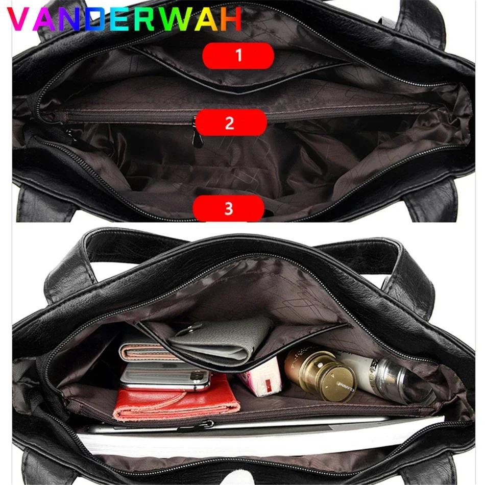 Sacs à main en cuir de qualité pour femmes, sacs à poignée supérieure, Sac à bandoulière fourre-tout