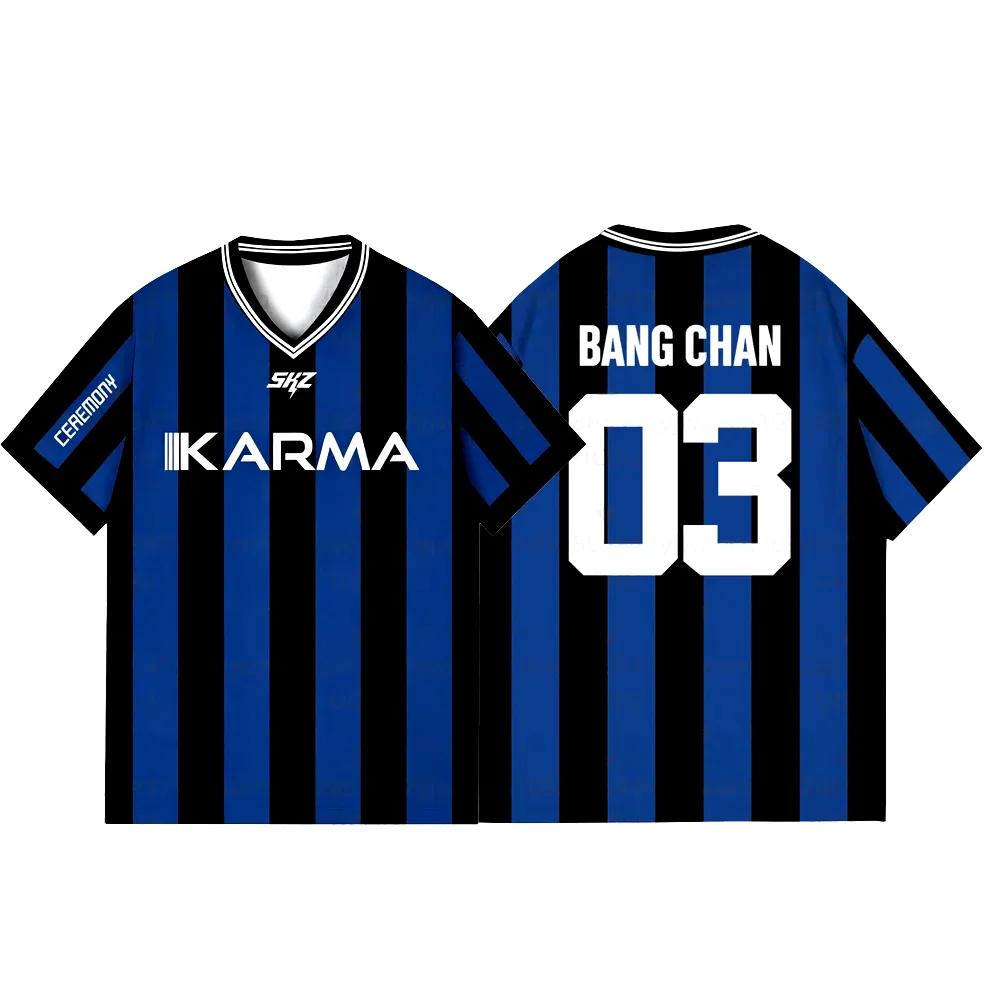 2025 KPOP rester KARMA Album Fans chemises de soutien FELIX BANGCHAN HYUNJIN Streetwear vêtements am