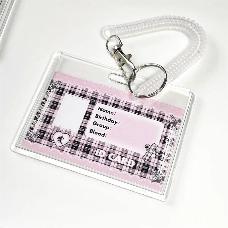 Ins Photocard Holder, Idol Photo Protector, Binder, Idol Photo Sleeves Holder, Pearl Keychain, Stude