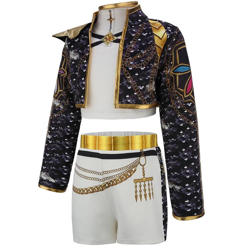 Costume Halloween K-POP chasseuse démoniaque Zoe Cosplay 3 pièces noir - Robe spectacle filles