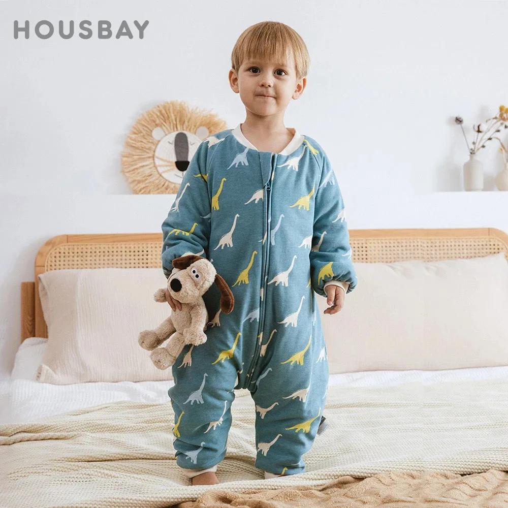 Sac de Couchage Dinosaure pour Bébé de 1 à 4 Ans, Vêtements de Nuit d'Hiver Chauds, 2,5 Tog