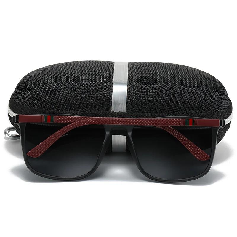Lunettes de soleil de sport pour hommes, polarisées, confortables, carrées, légères, accessoire avec