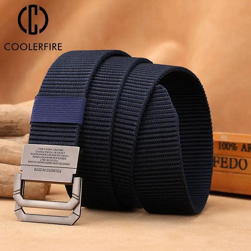 Hommes ceinture en Nylon sangle tissu tactique armée toile décontracté mode luxe concepteur jean cei