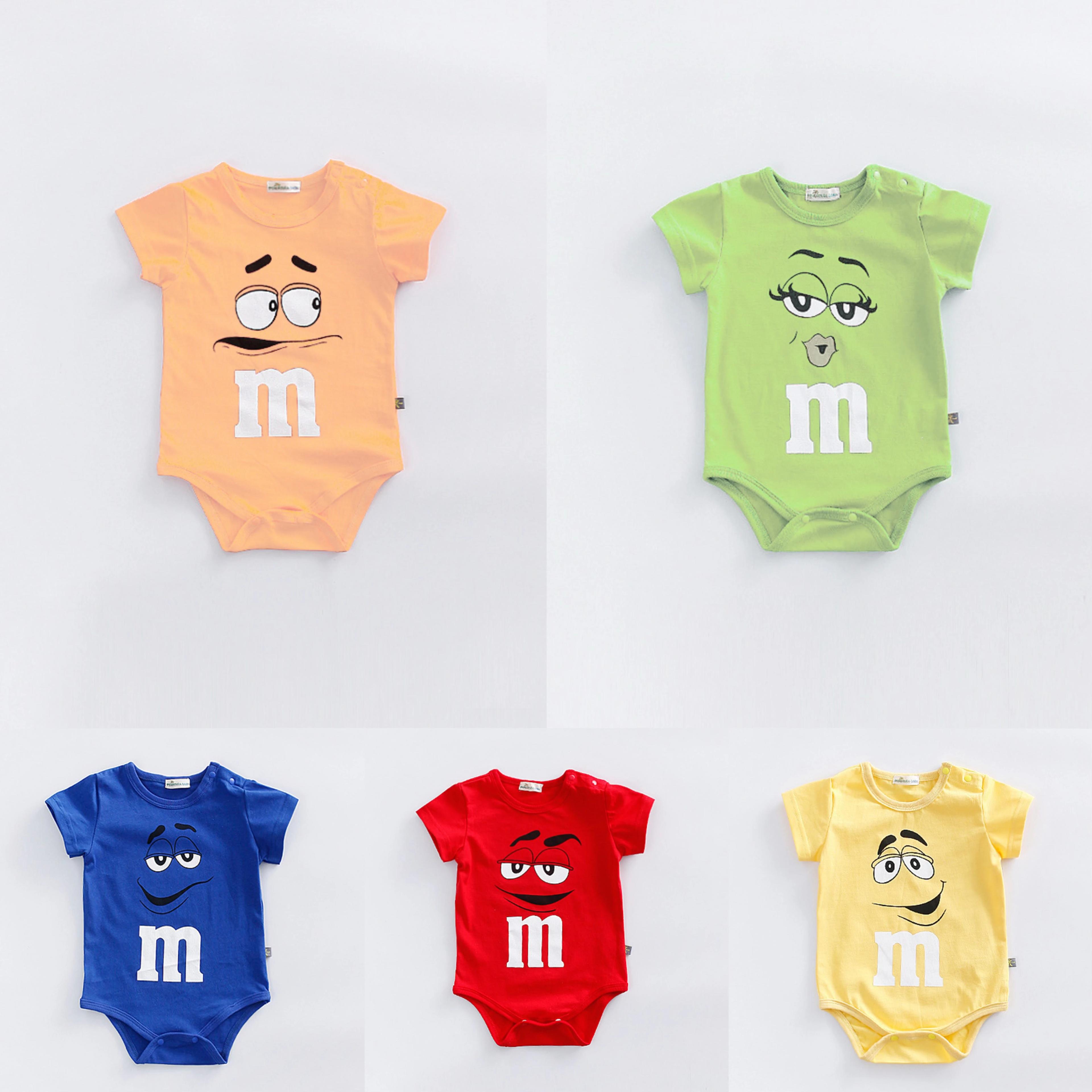 Barboteuse mignonne à manches courtes, vêtements pour nouveau-nés, couleur unie, body pour bébés gar