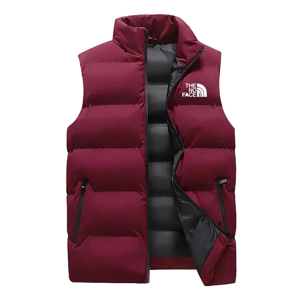 Veste sans manches pour hommes, imperméable, fermeture éclair, col montant, gilet décontracté, Parka