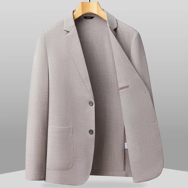 Veste de costume élégante et décontractée pour homme, en soie jacquard de haute qualité, offrant une