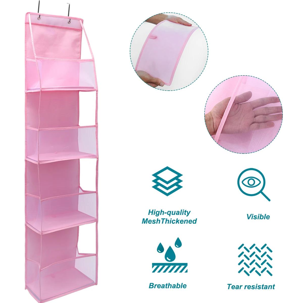 Sac de rangement suspendu à 4/6 niveaux, organisateur pliable, support sur la porte pour accessoires