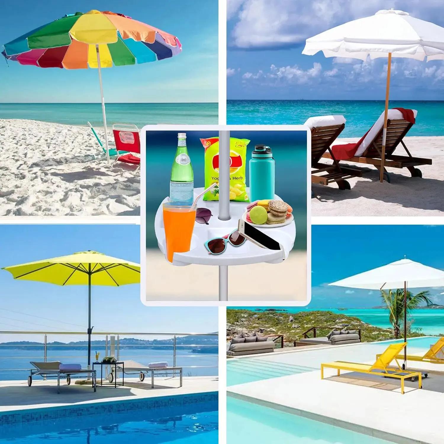 CYBeach-Parapluie escalade avec 4 porte-gobelets et 4 grilles de collation, adapté aux plages, terra
