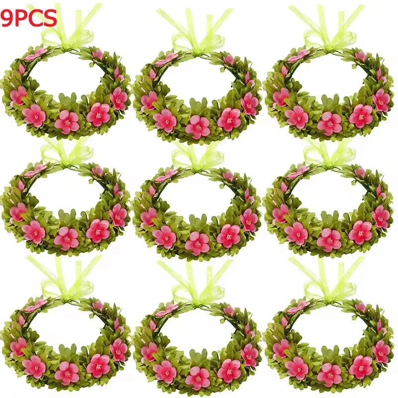 Guirlande de Moana pour filles, couronne de fleurs, coiffure pour enfants et adultes, Costume de pri