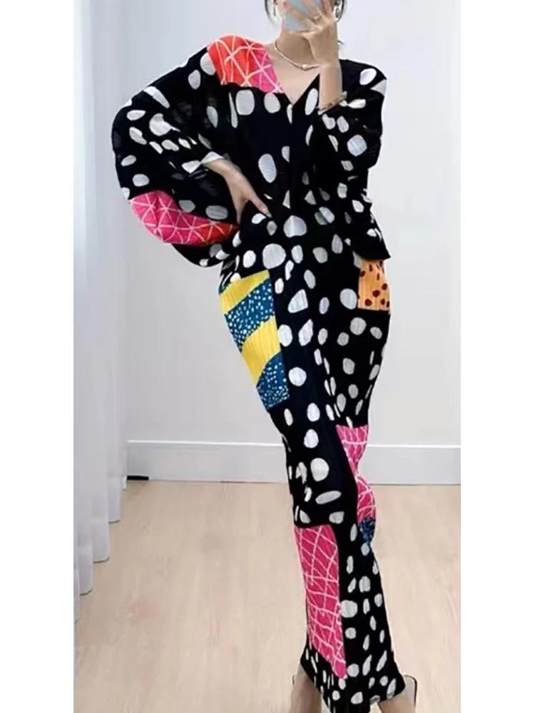 Robe plissée à manches chauve-souris à col en V pour femmes, robes mi-longues à boutonnage simple, v