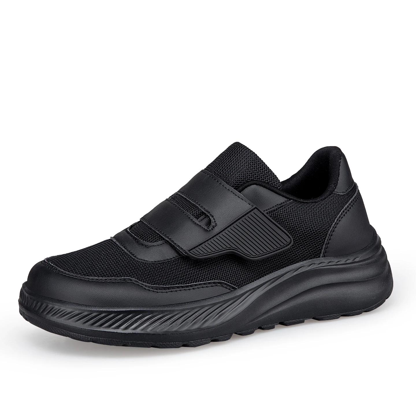 Chaussures ouvertes à large boîte à orteils réglables pour personnes âgées, chaussures pour diabétiq
